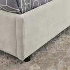 Queen Size Storage Upholstered Hydraulic Platform Bed with Integrated Headboard, Chenille Fabric, Gray