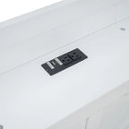 Storage Wooden Bed with Twin Size Trundle and Three Storage Drawers