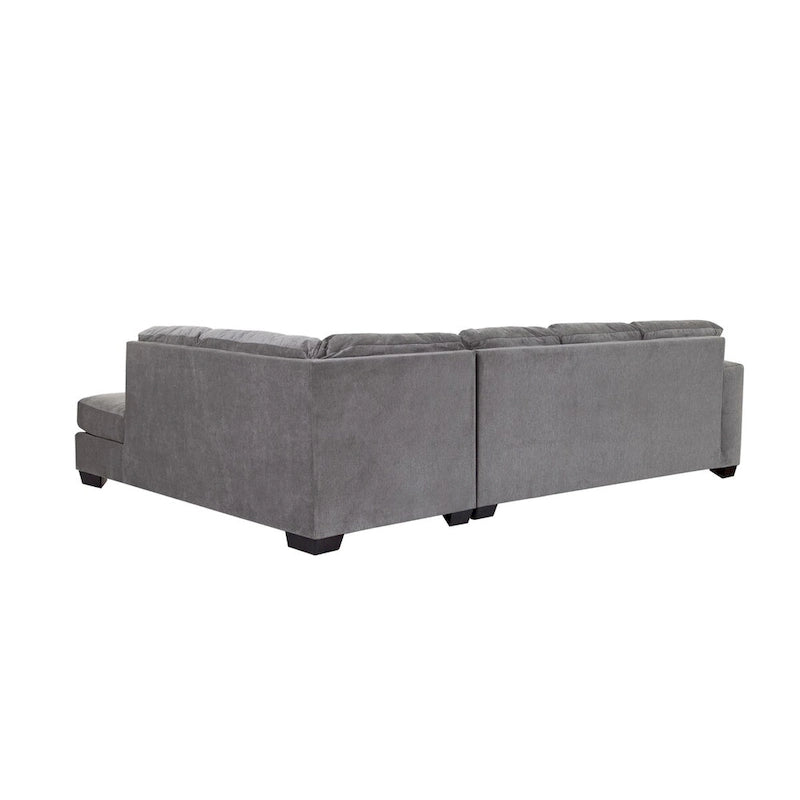 American Furniture Classics Graphite Model A414V6-K2 U Shaped Sectional with 4 Throw Pillows