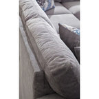 American Furniture Classics Graphite Model A414V6-K2 U Shaped Sectional with 4 Throw Pillows