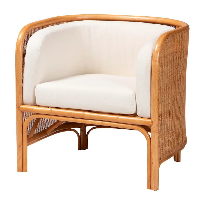 Bandung Bohemian Light Honey Rattan Accent Chair