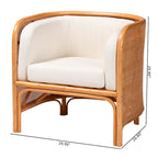 Bandung Bohemian Light Honey Rattan Accent Chair