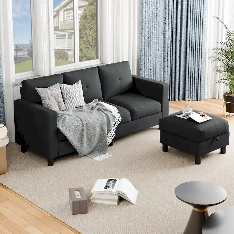Futzca Convertible Sectional Sofa Couch, L Shaped Couch Sofa
