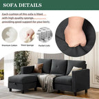 Futzca Convertible Sectional Sofa Couch, L Shaped Couch Sofa